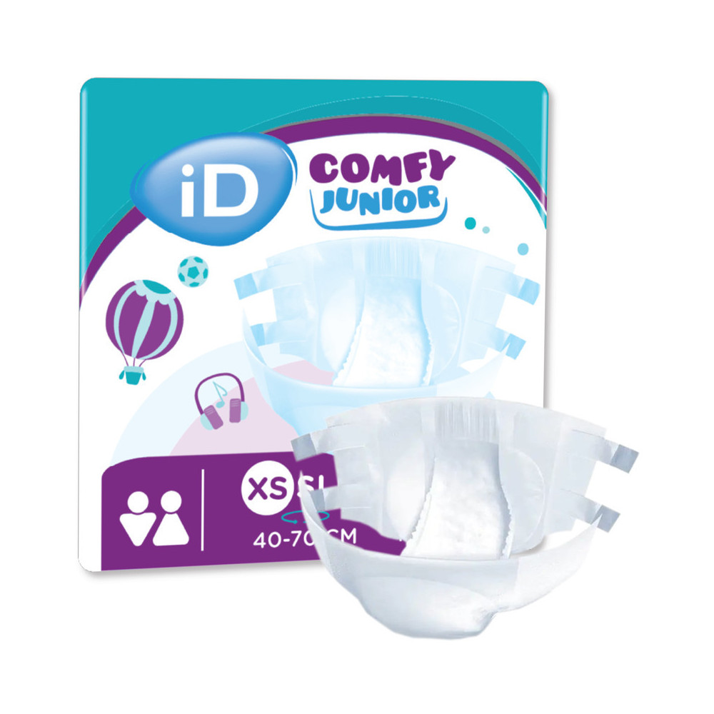 Pieluchomajtki na rzep dla dzieci iD comfy junior slip XS obwód 40-70 cm